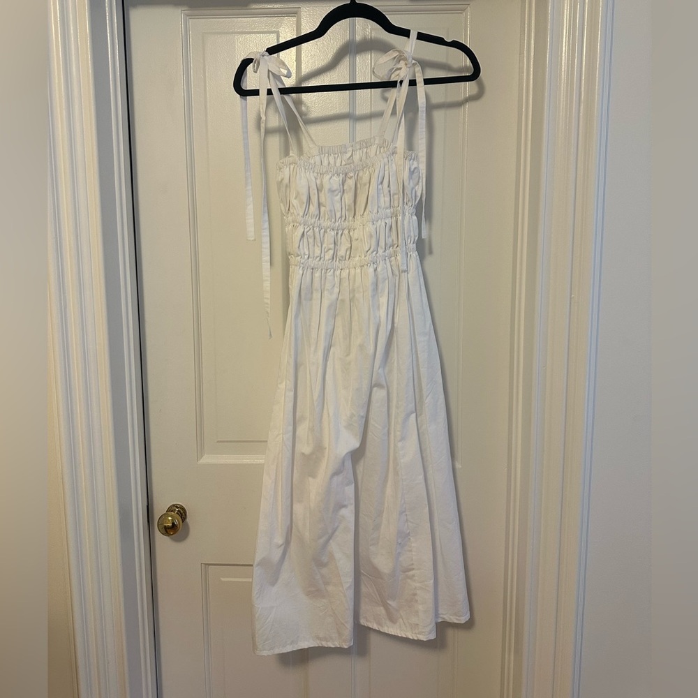 Maya Meyer Gathered Bustier Midi Dress